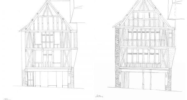La renaissance d&rsquo;une fa&ccedil;ade en pan de bois - r&eacute;cit de la restauration de la fa&ccedil;ade du 8 rue Savary &agrave; Quimperl&eacute;